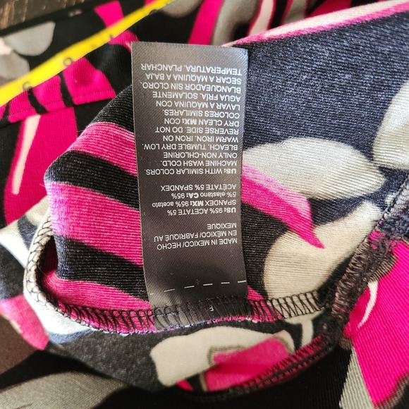 Chico's Travelers Pants Women's 1 M 8 Cropped Hibiscus Berry Knit Wide Leg NWT - Picture 10 of 12